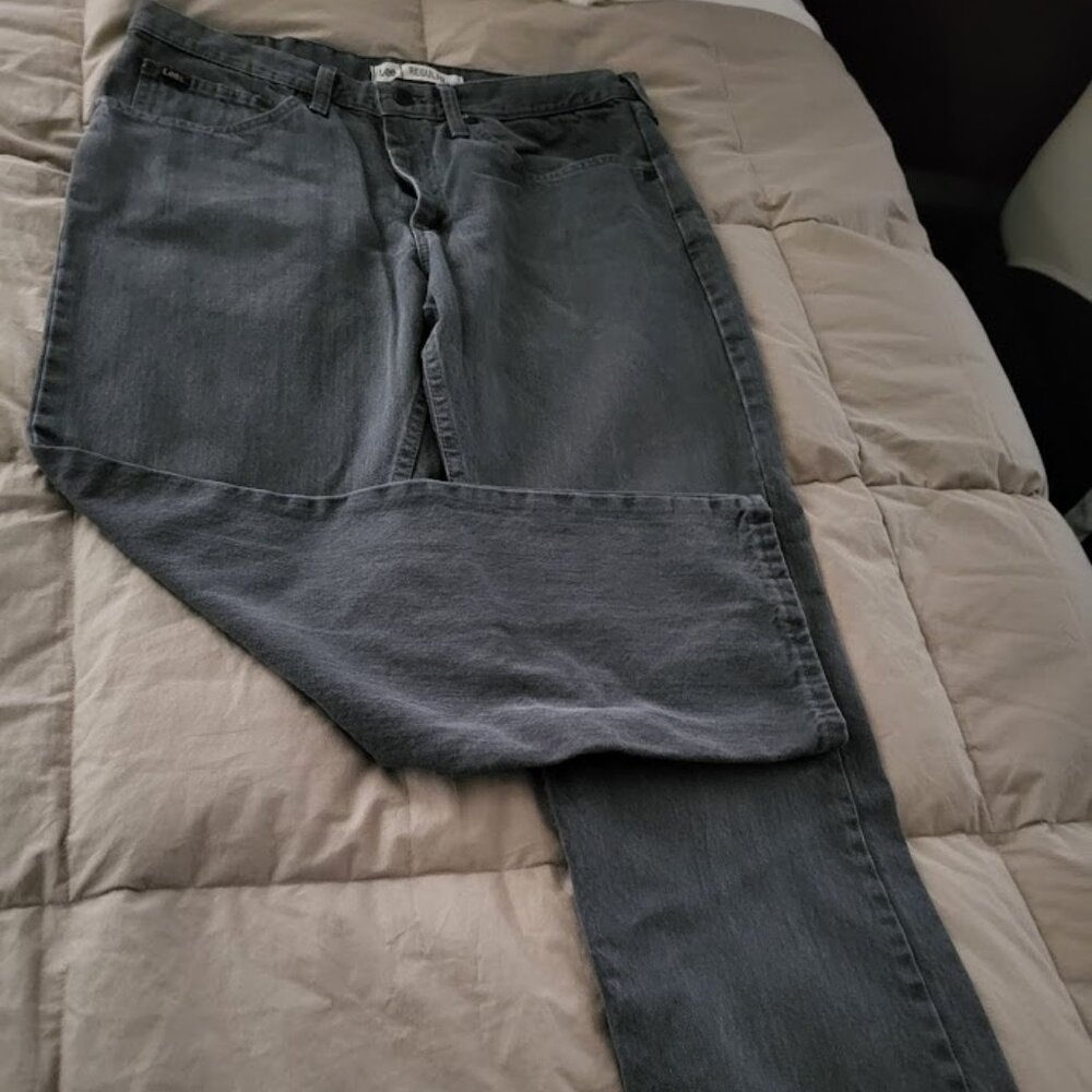 Men's Grey Lee Jeans 36" x 30"